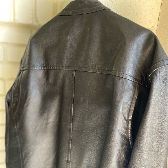 Black Rivet Black Genuine Leather Jacket | Size Extra Large - Picture 2 of 13